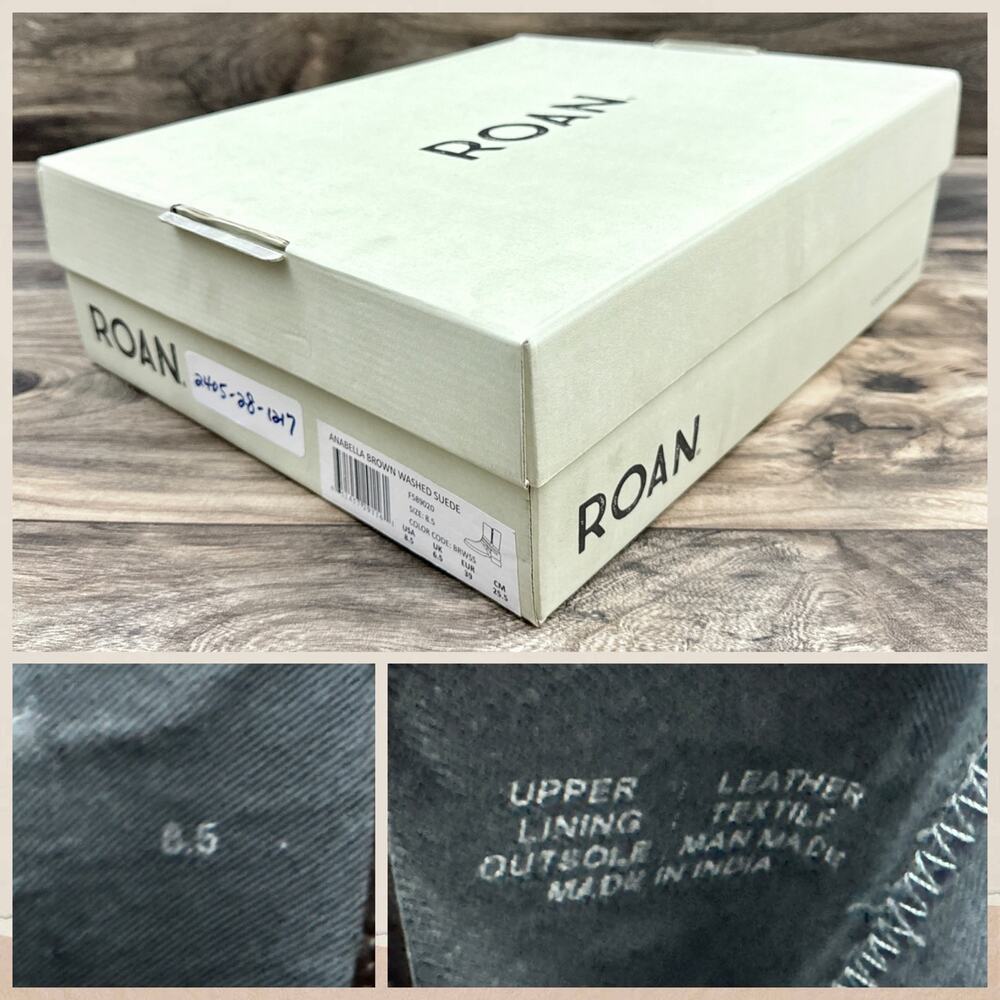 ❌SOLD❌NIB Roan by Bed Stu 8.5 Anabella Brown Washed Suede Leather Biker Boots - Picture 10 of 11